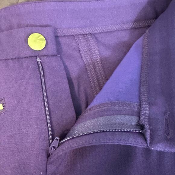 IMAN Global Chic Power Ponte Ankle Pant w/ Illusion Seaming Purple Womens Size 4 - Picture 10 of 11